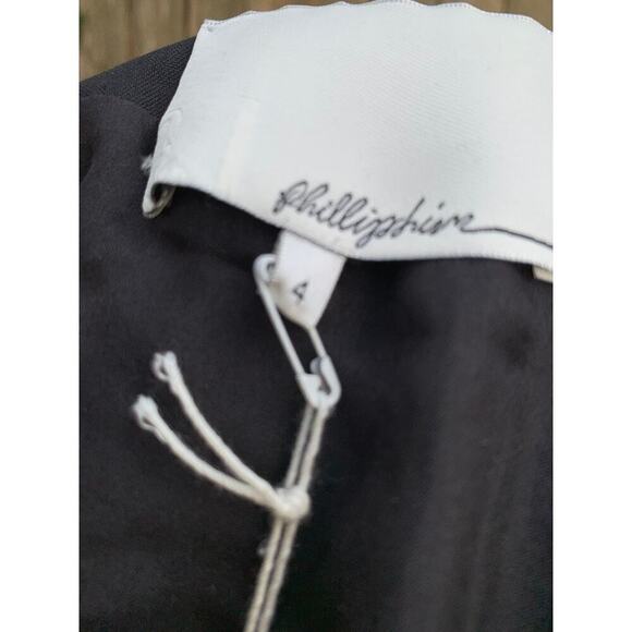 NWT 3.1 Phillip Lim Fringed Backless Silk Little Black Dress Size 4 - Picture 5 of 5